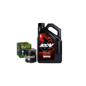 Olej MOTUL 300V 10w40 racing 4l + filtr oleju