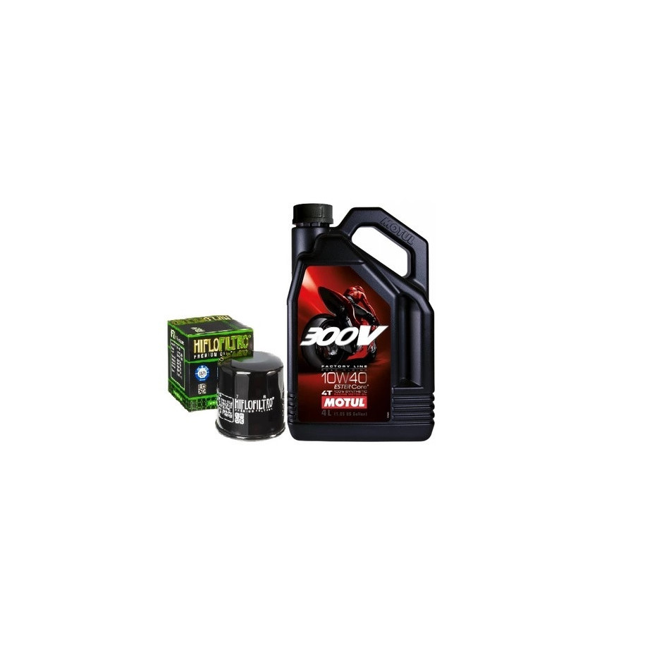 Olej MOTUL 300V 10w40 racing 4l + filtr oleju