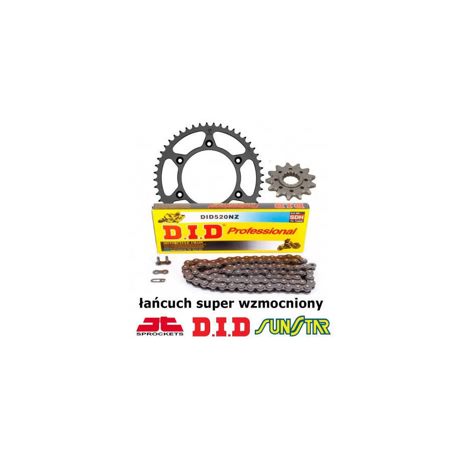 SUZUKI DR 125 SM 2008-2013 ZESTAW NAPĘDOWY DID