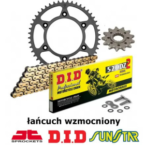 HONDA CR 250R 2005 ZESTAW NAPĘDOWY DID WZMOCNIONY ZŁOTY BEZORING